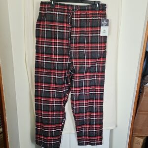 Men's Black and Red Plaid Sleep Pants